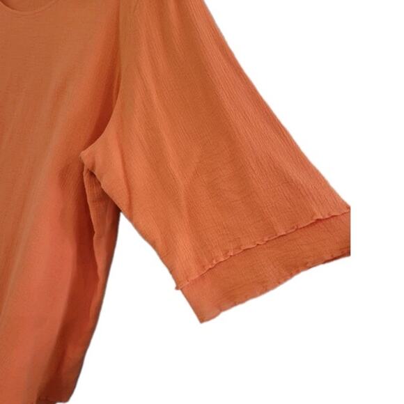 Soft Surroundings 100% Cotton Top Women's Size‎ 2x Orange Gauzey Lightweight - Picture 3 of 9